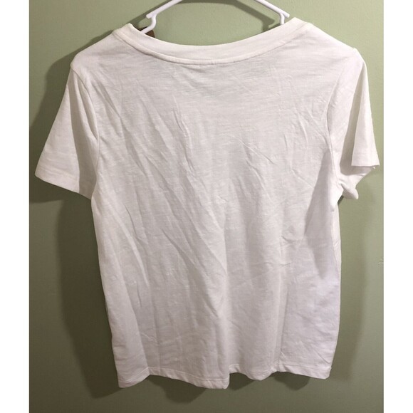 Rae Dunn Bride Short Sleeve Shirt with Scrunchie Soft White Size Small - Picture 5 of 5